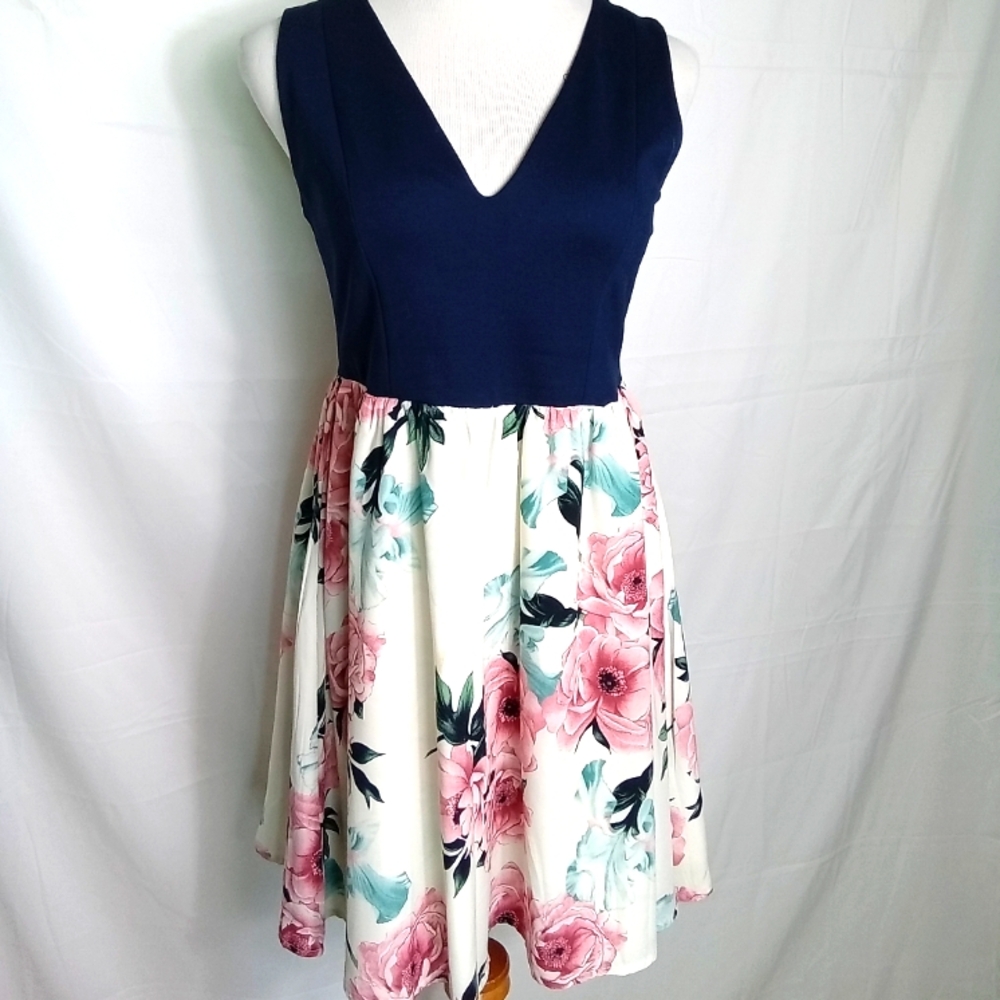 Dress by TRAC Blue lace back